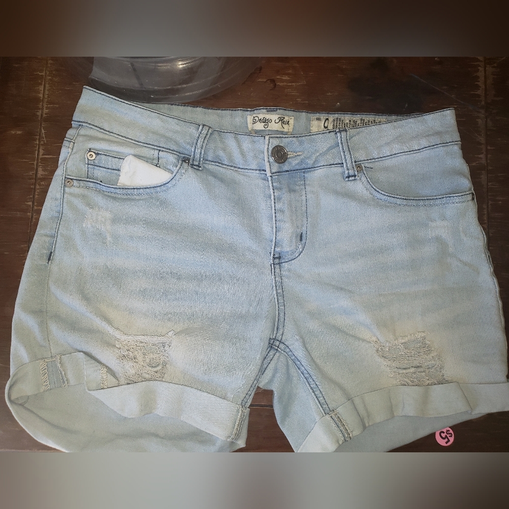 Indigo Rein Forever Light Blue washed shorts size 9
